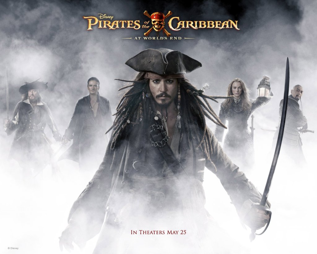 20. „Карибски пирати: На края на света”/ “Pirates of the Caribbean: At World’s End” (2007г.)
Бюджет – 341 млн. долара
Прогнозиран бюджет – 300 млн. долара
Печалби - 963.4 млн. долара
На челото на класацията се заковава третият филм от 