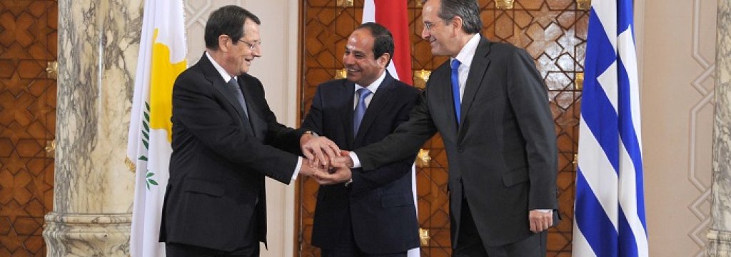 Abdel Fattah Al-Sisi --Nicos Anastasiades-Antonis Samaras