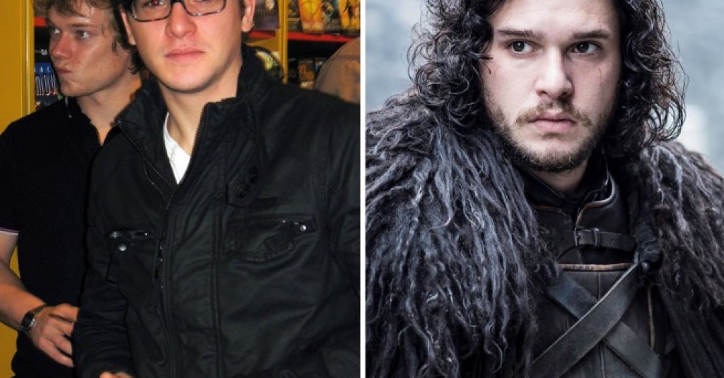 Кит Харингтън – като млад и като Джон Сноу в Game of Thrones.