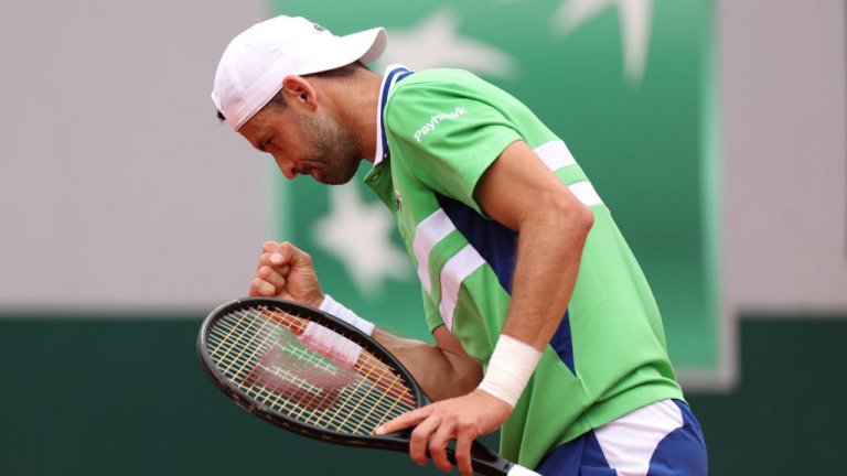 Григор Димитров писа "геврек" и отвя Марожан за час и половина