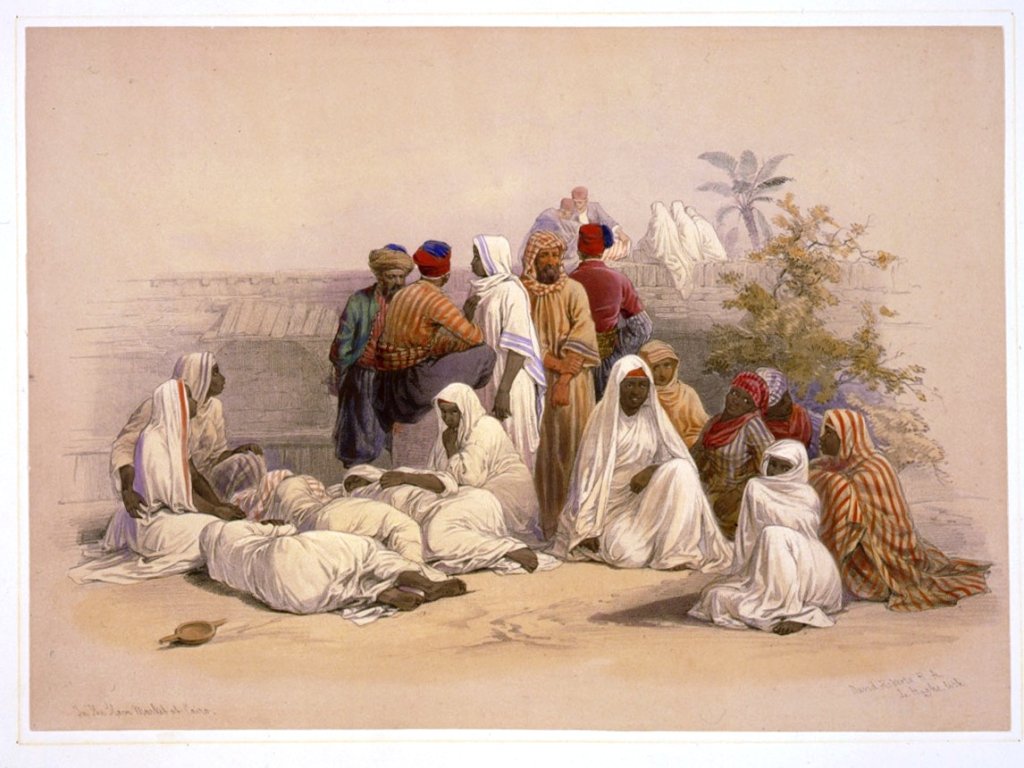 A_slave_market_in_Cairo-David_Roberts