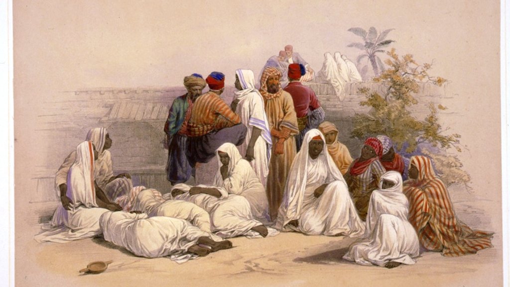 A_slave_market_in_Cairo-David_Roberts