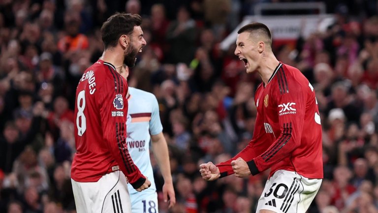 Юнайтед си гарантира Шампионска лига с трудна победа