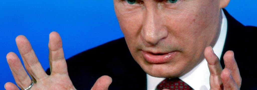 Vladimir Putin speaks at press conference in Moscow