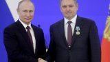 Владимир Путин и Николай Малинов на церемонията в Кремъл