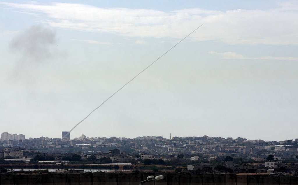 A_rocket_fired_from_a_civilian_area_in_Gaza_towards_civilian_areas_in_Southern_Israel