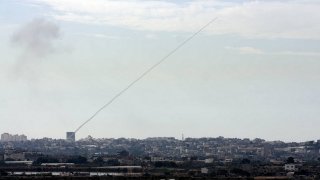 A_rocket_fired_from_a_civilian_area_in_Gaza_towards_civilian_areas_in_Southern_Israel