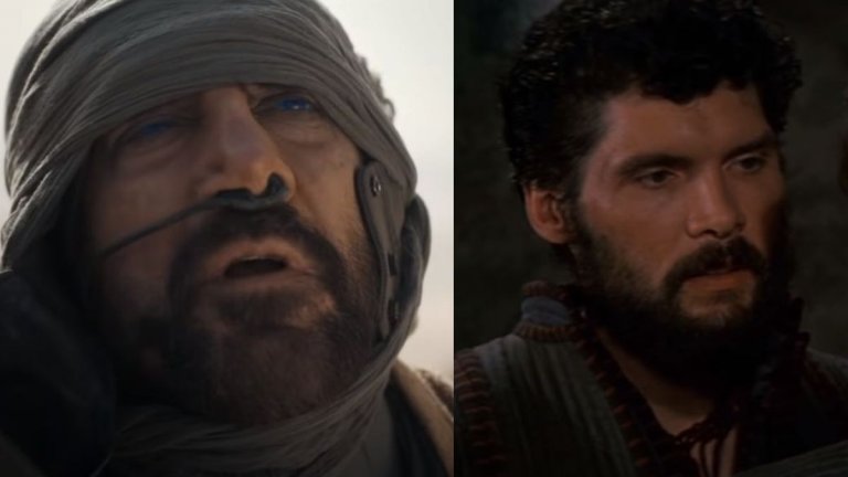 Стилгар
Един от най-важните хора сред Свободните (или фремен за филмовите зрители) във версията на Вилньов е изигран от Хавиер Бардем, когото може и да не разпознаете в началото.
Испанският актьор има впечатляваща кариера и в Холивуд, както и един "Оскар" за ролята си в "Няма място за старите кучета" на братя Коен. Споменаваме само и "Шунка, шунка", "Вики Кристина Барселона", "007 Координати: Скайфол" и Biutufiul на Алехандро Гонсалес Иняриту.
Във версията на Линч Стилгар е изигран от Еверет Макгил. Той е добре познат на феновете на режисьора с ролята си на "Големия" Ед Хърли - добродушния търговец, измъчван от нещастна любов в "Туин Пийкс". На голям екран е играл в Quest for Fire на Жан-Жак Ано и "Упълномощен да убива" - един от филмите за Джеймс Бонд с Тимъти Далтън в главната роля.