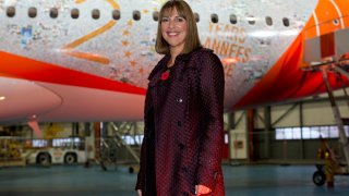 EASYJET CELEBRATE THE BIRTHDAY AT THEIR HEADQUATERS IN LUTON TODAY.EASYJET CEO CAROLYN McCALL