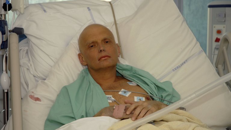 Последната снимка на Александър Литвиненко, който е отровен с радиоактивен изотоп в Лондон през 2006 г.