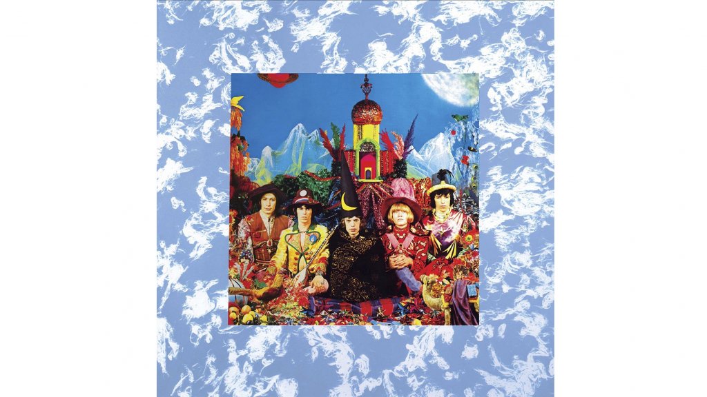 Rolling Stones - Their Satanic Majesties Request Година: 1967...защото продължава тук. Ако веднага ви прави впечатление приликата с предишния албум в галерията, това въобще не е случайно - Rolling Stones връщат "жеста" и ако се загледате внимателно в цветята около тях, ще забележите там лицата на Джон, Пол, Джордж и Ринго.