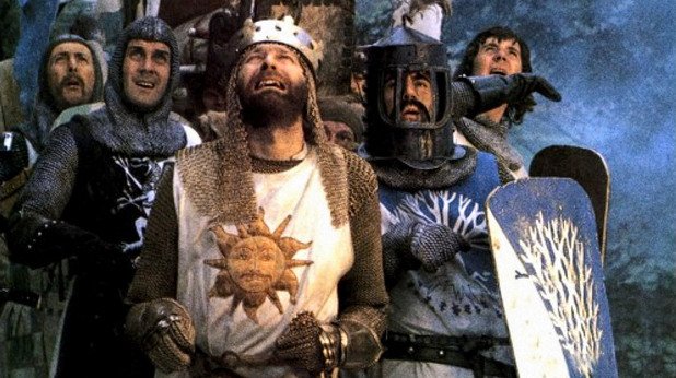 Monty Pyton and the Holy Grail / Монти Пайтън и Светият граал (1975) Една от най-великите комедии на всички времена, които са създавани някога. Гилиъм е сърежисьор на филма, заедно с Тери Джоунс. В него актьорите от комедийната трупа развиват една цяла пародийна история, базирана на легендата за крал Артур и търсенето на Светия граал.