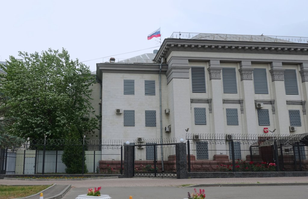 The building of the Russian Embassy in Ukraine