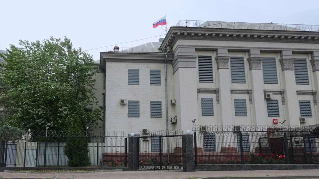 The building of the Russian Embassy in Ukraine
