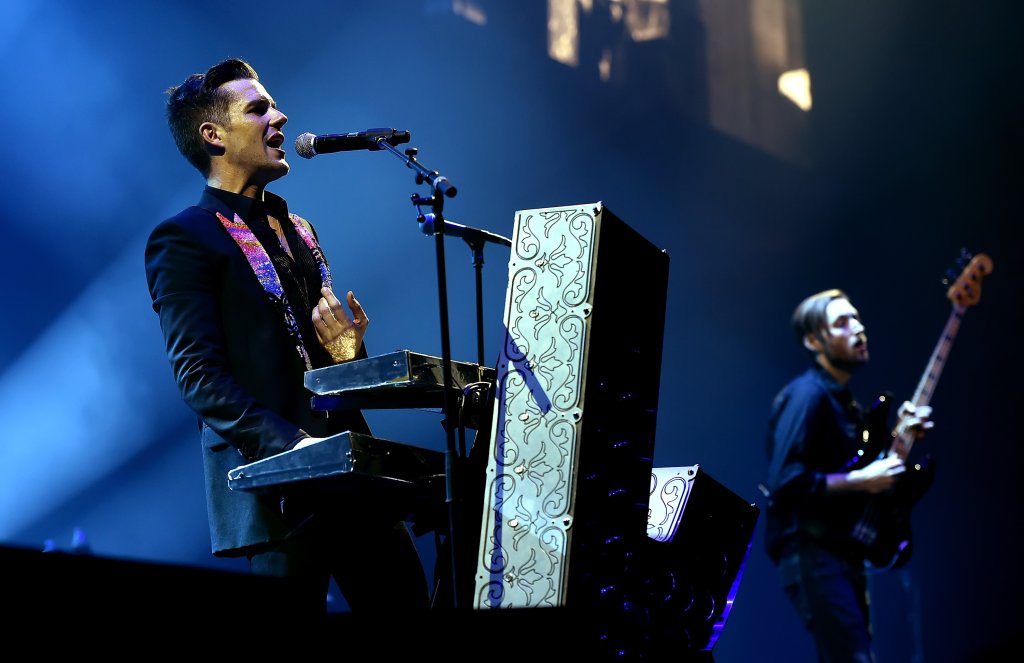The Killers With Wayne Newton Perform At Grand Opening Of T-Mobile Arena