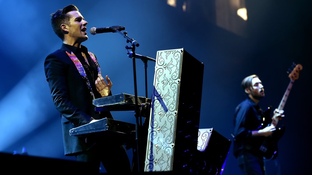 The Killers With Wayne Newton Perform At Grand Opening Of T-Mobile Arena