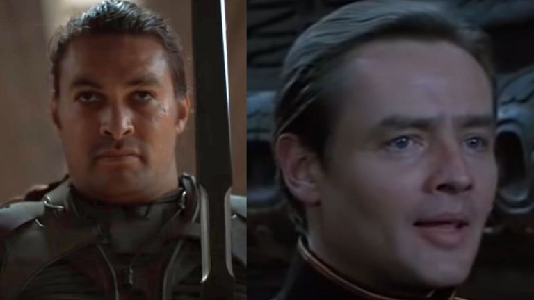 Дънкан Айдахо
Перфектният воин на Атреидите в "Дюн" от 2021 г. е изигран от Джейсън Момоа (обръснат!). Момоа е най-популярен с ролите на Хал Дрого в Game of Thrones и на супергероя Аквамен в едноименния филм по комиксите на DC, но може да го гледате и в сериалите See, Frontier и дори "Старгейт: Атлантида". По мнението на мнозина, в новия "Дюн" прави и най-добрата си роля.
Ричард Джордан е в ролята във филма на Дейвид Линч. Джордан е по-скоро театрален актьор, но с редица участия и пред камера, сред които телевизионната версия на "Клетниците" от 1978 г., където играе Жан Валжан, и "На лов за Червения октомври".