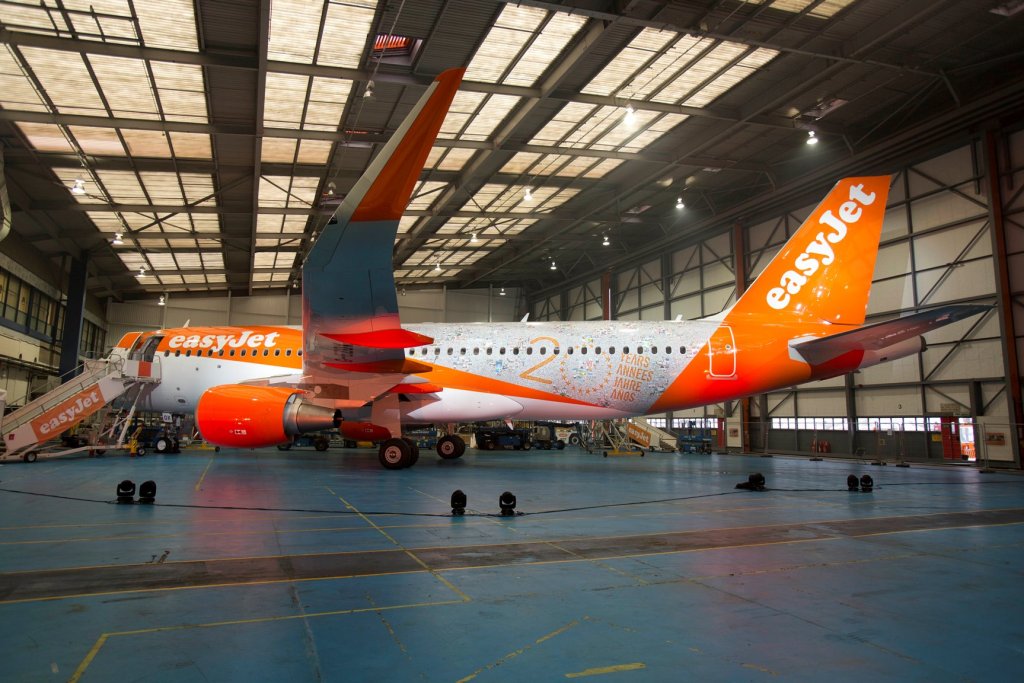 easyJet с ливрея по повод 20-годишния си юбилей