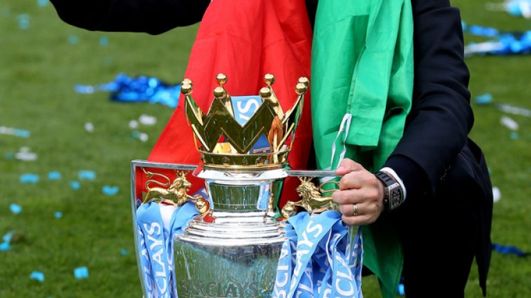 Манчини спечели титлата в Англия с Манчестър Сити през 2012 г.