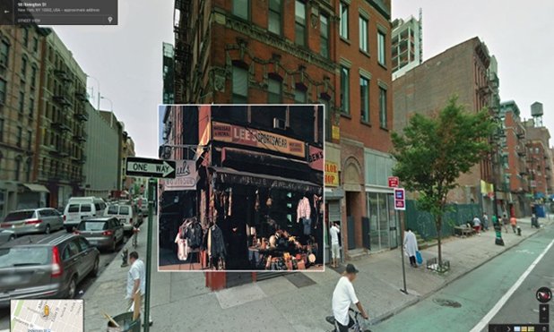 Paul's Boutique на Beastie Boys. Магазин за дрехи през 1989 в нещо, което сега е по-изискан район на ъгъла на Лъдлоу и Ривингтън в долен Ийст Сайд, Ню Йорк.