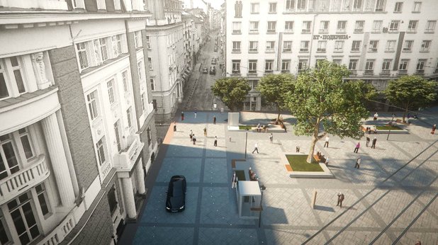 Площад "Гарибалди" ще се превърне в съчетаваща пешеходна зона с трамвай, ще има нови места за сядане, а едноименният паметник на италианския национален герой няма да бъде преместван