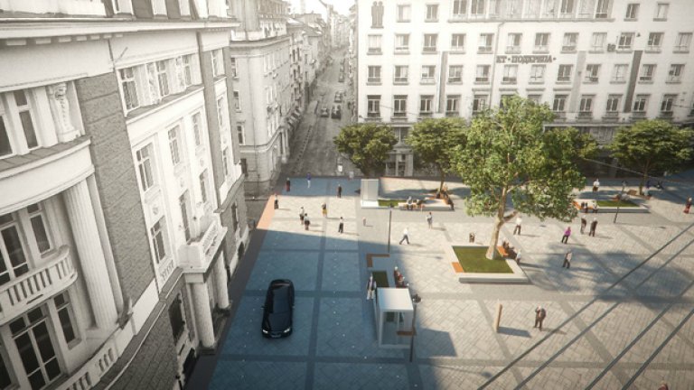 Площад "Гарибалди" ще се превърне в съчетаваща пешеходна зона с трамвай, ще има нови места за сядане, а едноименният паметник на италианския национален герой няма да бъде преместван