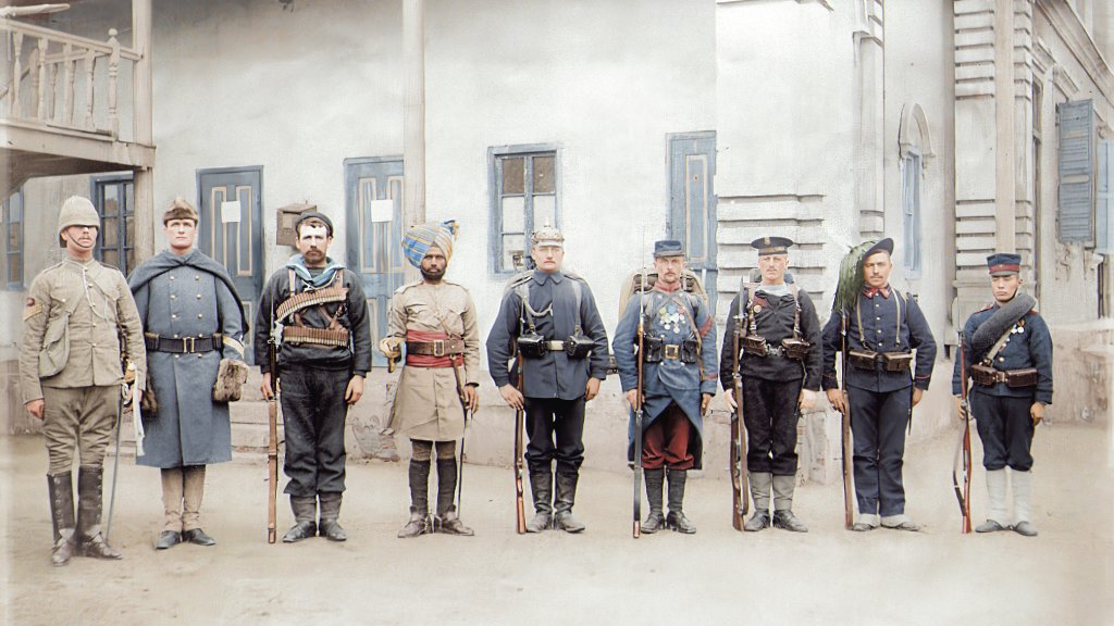 Troops_of_the_Eight-Nation_Alliance_(except_Russia)_that_fought_against_the_Boxer_Rebellion_in_China,_1900._From_the_left_Britain,_United_States,_Australia,_India,_Germany,_France,_Austri
