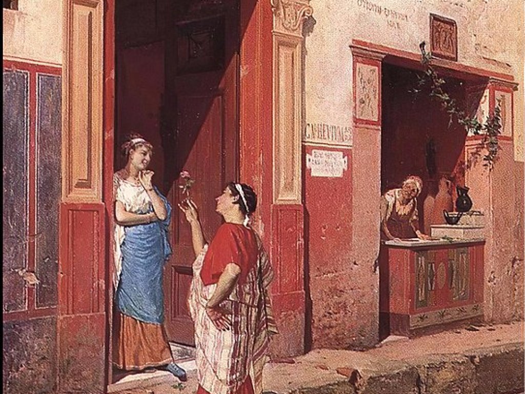 543px-Pompeii_Street_Scene_by_Luigi_Bazzani,_before_1927