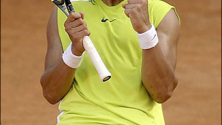 Мастърса в Рим, отново 2006-а. 6:7 (0), 7:6 (5), 6:4, 2:6, 7:6 (5). Петсетов трилър и пета победа за Надал над Федерер - 5:1. 

