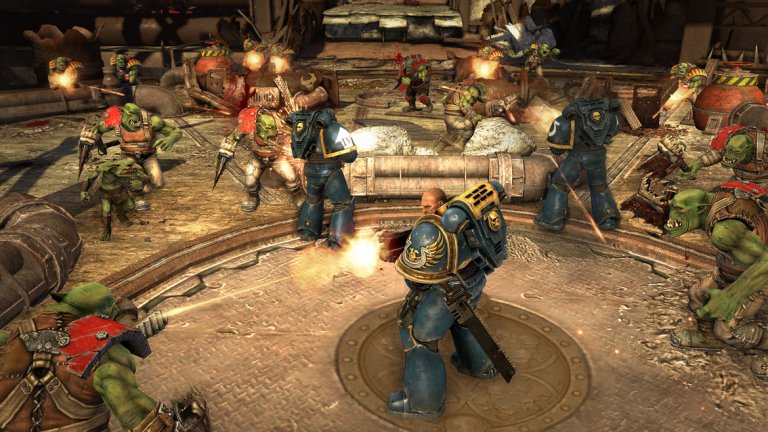 7.Warhammer 40,000: Space Marine (THQ/SEGA)
Понякога обаче не ви се мисли кой знае колко и вместо това искате просто да се отпуснете пред екрана. За точно такива моменти ви предлагаме най-добрия симулатор на убиване на орки - Warhammer 40,000: Space Marine.
На някои места геймплеят наистина става малко повтаряем, но Space Marine на практика е един екшън без задръжки от начало до край. Освен това, по днешните стандарти, това е една достатъчно стара игра и не би трябвало да имате проблем с кадрите в секунда на всеки един лаптоп с Intel процесор от 6-то и 7-мо поколение, а откъм видеокарта: всичко от Intel HD Graphics 4600 нагоре върши работа.