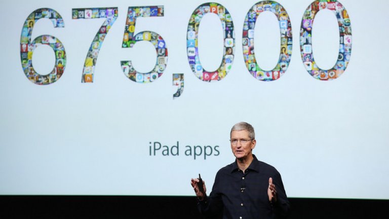 На представянето на новия iPad през октомври Тим Кук се похвали, че за устройството в iTunes вече са достъпни над 675 хил. приложения
