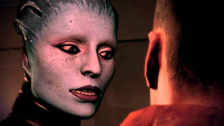 Моринт (Mass Effect 2)
В галактиката на Mass Effect има достатъчно атрактивни персонажи, но Моринт е сред най-прелъстителните и смъртоносни. Ако я определите като психопат с нимфомания, няма да сбъркате. Една от двете дъщери на Самара, тя е черната овца на семейството. Защо? Защото страда от рядко генетично заболяване, което я кара да убива интимните си партньори. Преследвана от правосъдието на собствения си род, Моринт има могъщи биотични умения и възможност да доминира над съзнанието на другите. На една отдалечена планета тя дори успява да постави под фаталния си чар цяло поселище, което започва да я боготвори. В ролята на командир Шепард, играчите трябва да изпълнят мисия за спечелване лоялността на Самара, а задачата е проста - фаталната Моринт трябва да бъде открита и елиминирана. Визията на Моринт е базирана на американския модел Рана МакАниър.