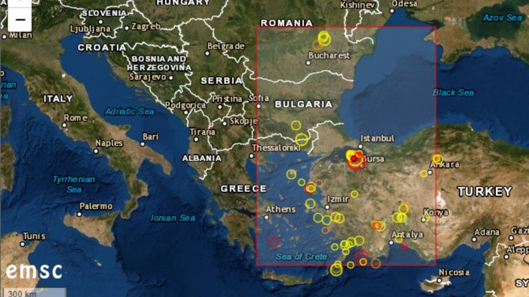 Земетресение от 5.8 край Истанбул е усетено и в България