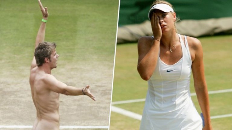 Историята с голия фен, който шокира Шарапова на "Уимбълдън"