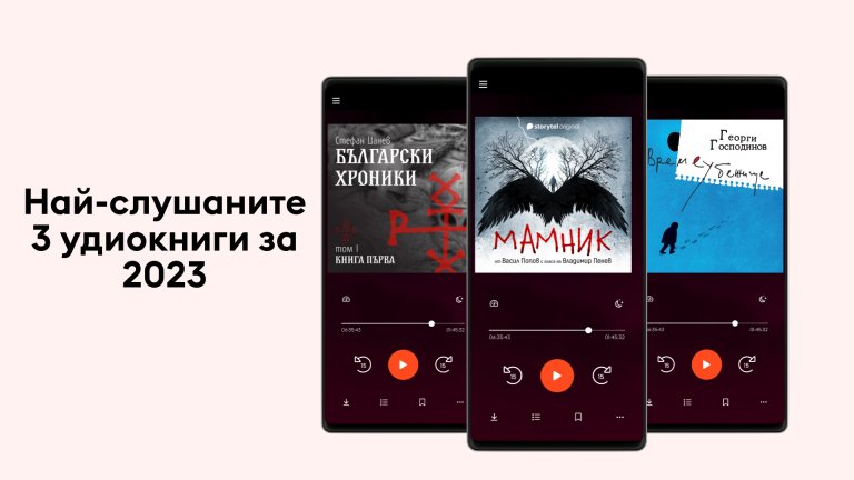 „Мамник“, „Български хроники“ и „Времеубежище“ са най-предпочитаните заглавия в Storytel