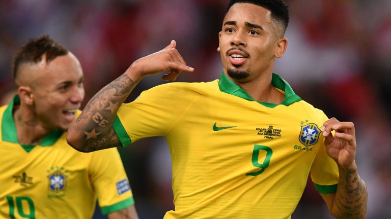 Габриел Жезус записа историческо постижение на финал на Копа Америка: гол, асистенция и червен картон