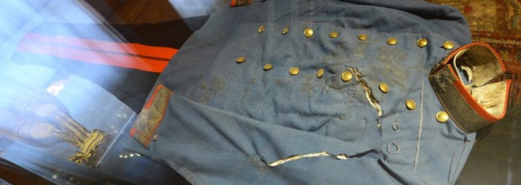 Archduke Franz Ferdinand's bloodied shirt and uniform exhibited in Vienna