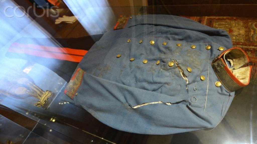 Archduke Franz Ferdinand's bloodied shirt and uniform exhibited in Vienna