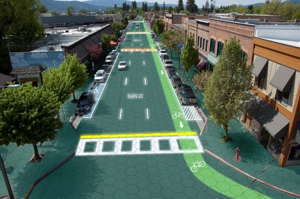 Така би изглеждал Сендпойнт, Айдахо - домът на избретателите, ако започнат да се строят соларни пътища
