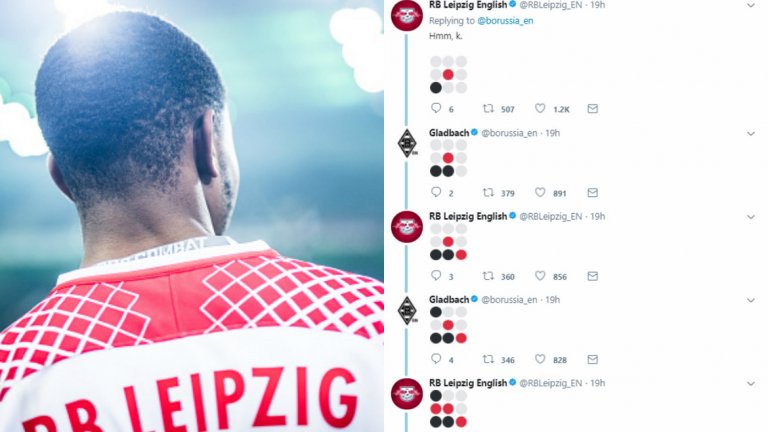 Докато Адемола Лоокман вкарваше победния гол в дебюта си за Лайпциг, профилите на двата отбора в Twitter бяха заети с партия морски шах