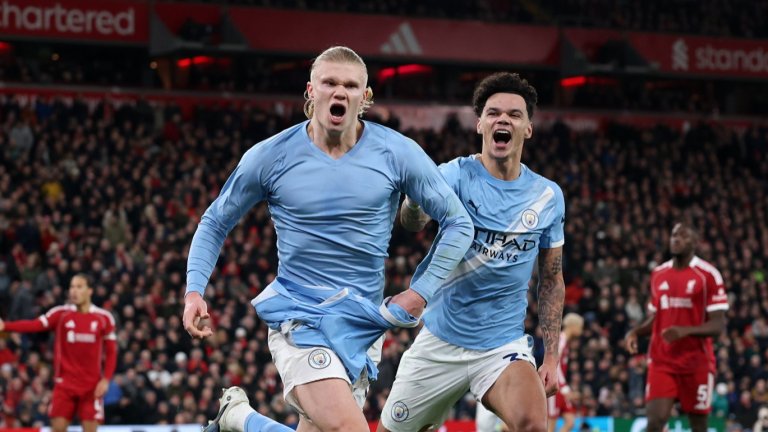 Сити обърна Ливърпул в драмата на "Анфийлд" и остава в борбата за титлата