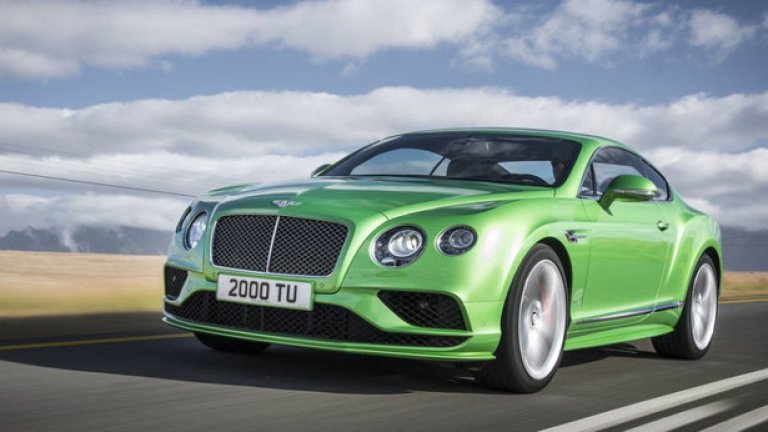 Представителят на Bentley в тази селекция е брутално тежък, но и много бърз