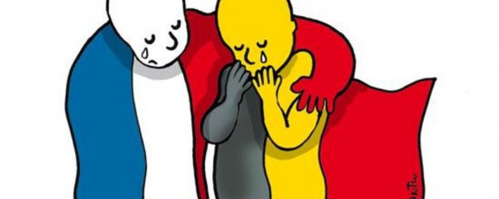 Le Monde: 13 ноември... 22 март - в памет на жертвите от Плантю, карикатурист на френския в. Le Monde
