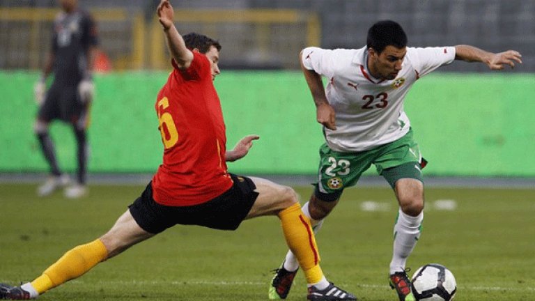 Ивелин Попов отбеляза единствения гол за България в първия мач след ерата "Бербатов"