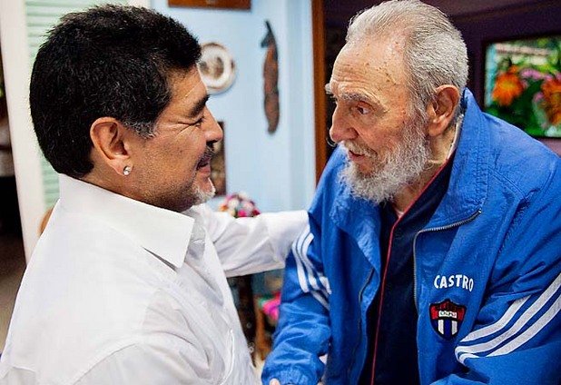 Фидел Кастро с Марадона