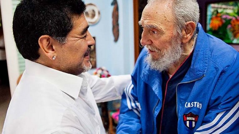 Фидел Кастро с Марадона