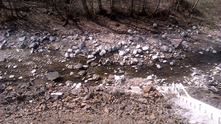 Това е вецът на река Черни Вит, разположен близо до отбивката за село Ямна. Близо 500 метра от речното корито е почти без вода заради тръбната конструкция на съоръжението. Рибата в реката няма как да мигрира в горния участък в посока село Дивчовото, където са местата за размножаване на балканската пъстърва.