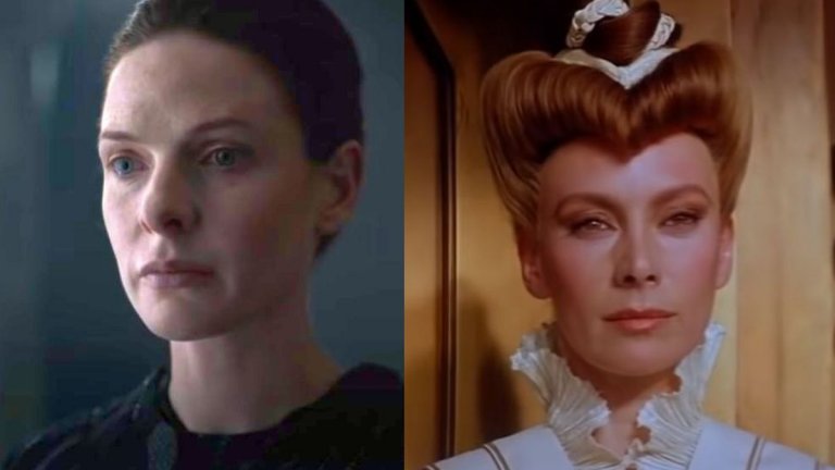 Лейди Джесика
Майката на Пол, наложница на дук Лито и член на ордена Бин Джезърит е жена с власт и сила. За предизвикателната роля във филма на Вилньов е избрана Ребека Фъргюсън. Гледали сте я на екран в последните два филма от поредицата "Мисията: невъзможна" - "Престъпна нация" и "Разпад", както и в "Доктор Сън" с Юън Макгрегър и "Най-великият шоумен" с Хю Джакман.
Във версията на Линч ролята е връчена на Франческа Анис, английска актриса, популярна най-вече с телевизионните си роли и носителка на награда Телевизионна БАФТА за сериала "Лили".