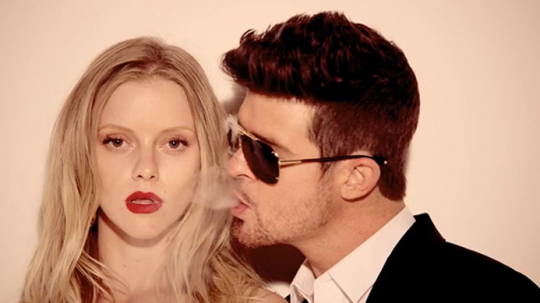 Обичана и мразена, Blurred Lines на Робин Тик беше най-пусканата и най-популярната песен на 2013 г.
