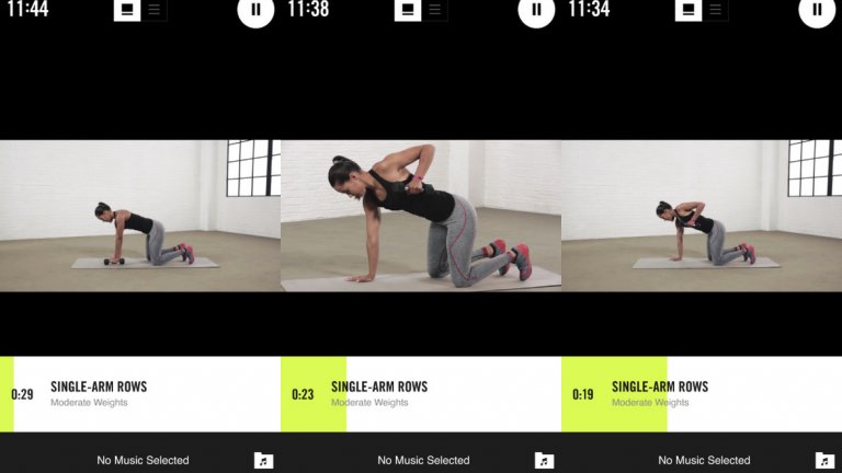 Гребане с дъмбел – 30 сек (15 сек на ръка)